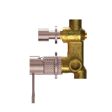 Opal Shower Mixer With Divertor Separate Plate Brushed Bronze