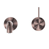 Mecca Wall Basin/Bath Mixer Separate Back Plate Handle Up 160mm Brushed Bronze