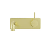 Mecca Wall Basin/bath Mixer Handle Up 260mm Brushed Gold