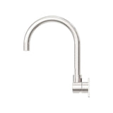 Mecca Wall Basin/Bath Mixer Swivel Spout Handle Up Brushed Nickel