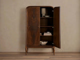 Frances Mahogany Tall Cabinet Vintage Wood Storage Cabinet