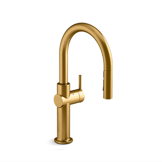 Crue Kitchen Mixer Brushed Brass Brushed Brass