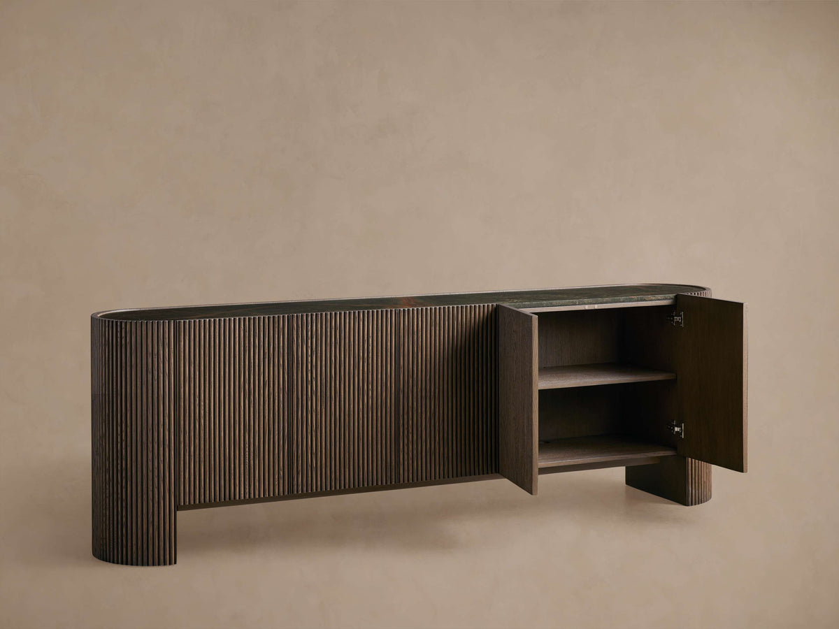 Flore Stone Top Buffet Sideboard Marble Entryways Cabinet