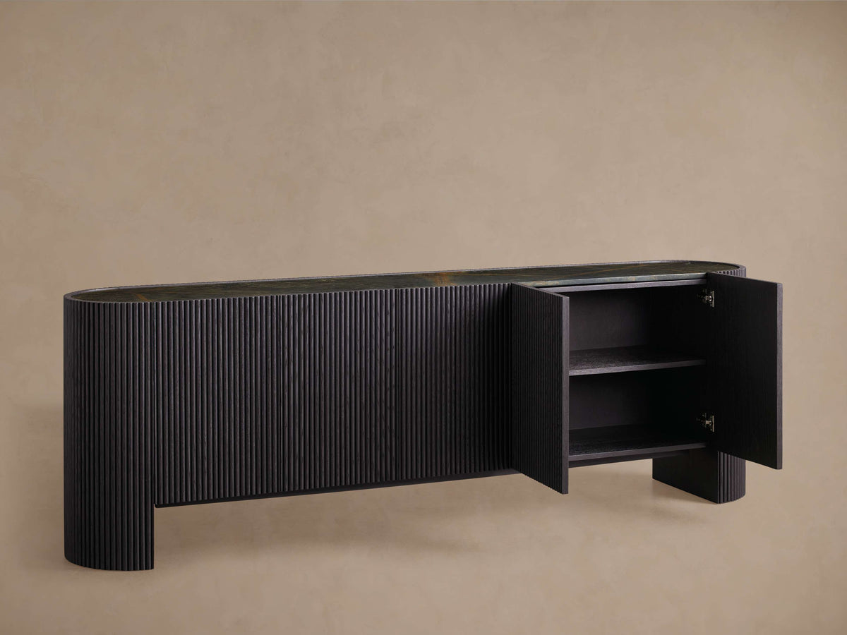 Flore Stone Top Buffet Sideboard Marble Entryways Cabinet