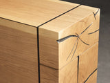 Mihaela Wood water-based process Sideboard Oak Buffet Storage Cabinet