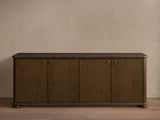 Warby Solid Oak Sideboard Wood buffet Storage Cabinet with Four Doors