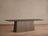 Saint Germain Oak Wood Top Dining Table with Toulouse Base