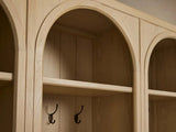 Hattie Oak Wood Entryway Cabinet Storage Tall Cabinet With Hooks