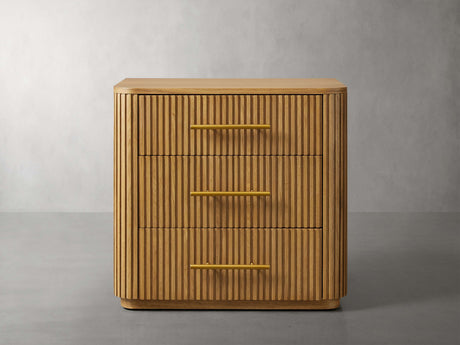 Finnley Wood Nightstand Bedroom 3 Drawer Chest Cabinet