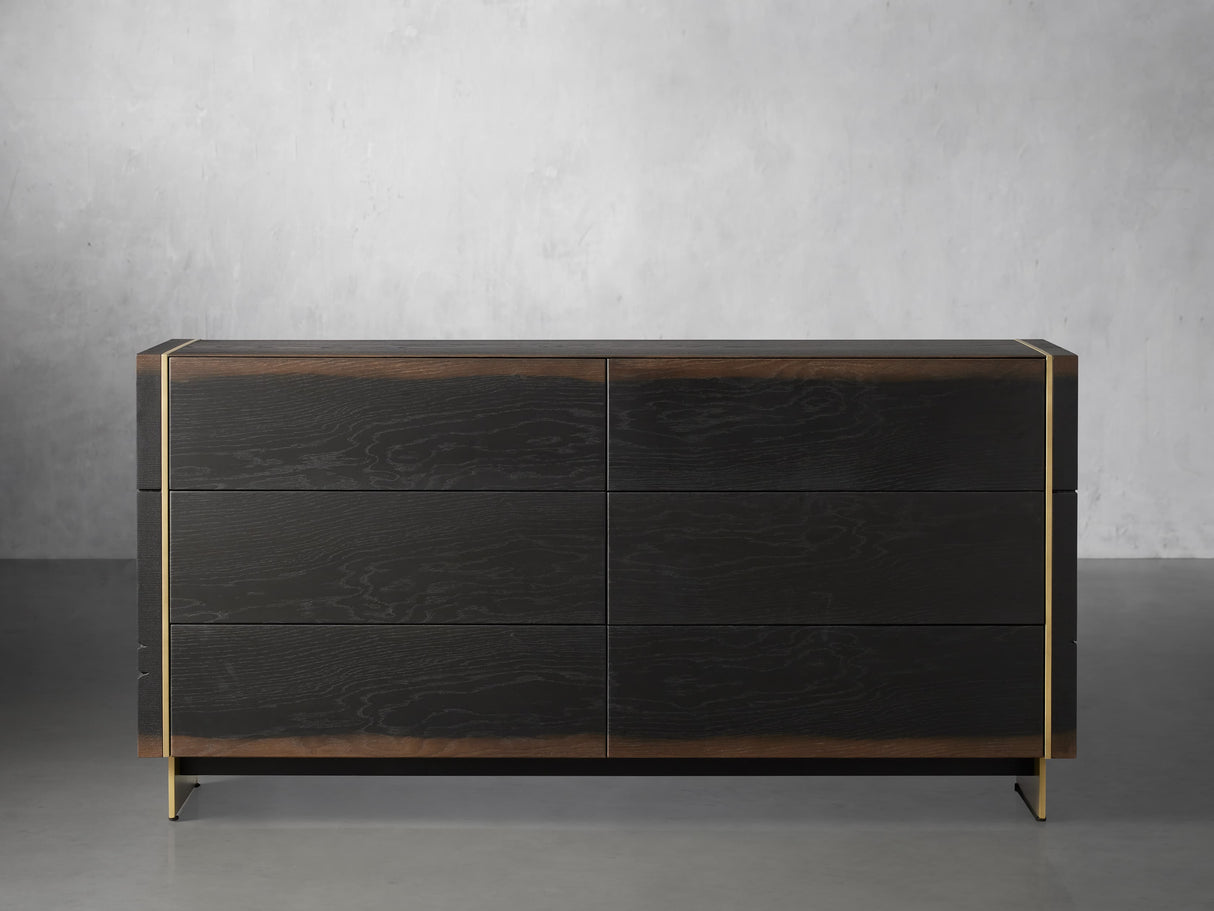 Mihaela Mihaela Six-Drawer Chest Wood Water-Based Dresser Cabinet