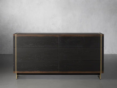Mihaela Mihaela Six-Drawer Chest Wood Water-Based Dresser Cabinet