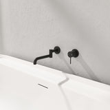 MECCA WALL MOUNTED SWIVEL BATH SPOUT ONLY 225MM MATTE BLACK