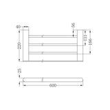 Bianca Towel Rack Chrome