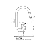 Mecca Pull Out Sink Mixer With Vegie Spray Function Gun Metal