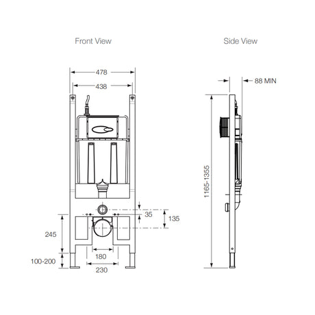 Mechanical In Wall Cistern Wall Hung