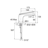 Avid Basin Mixer - Titanium