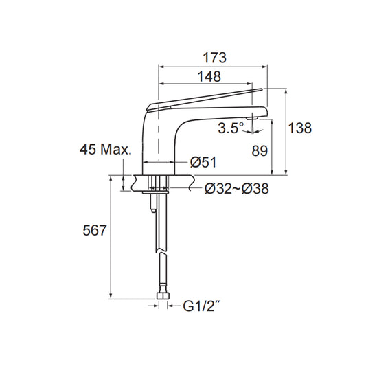 Avid Basin Mixer - Titanium