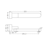 Bianca Swivel Bath Spout Only Brushed Nickel