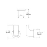 Avid Robe Hook Polished Chrome