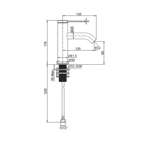 Components Single Lever Basin Mixer
