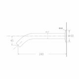 Components Wall Mount Bath Spout - Polished Chrome