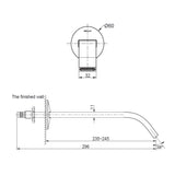 Components Ribbon Basin Spout - Polished Chrome