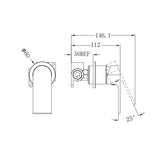 Bianca Shower Mixer 60mm Plate Gun Metal