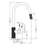 Opal Pull Out Sink Mixer With Vegie Spray Function Graphite