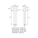 Statement Dual Function Ceiling Mount Rainhead Arm  254mm  Brushed Nickel 26326T-BN