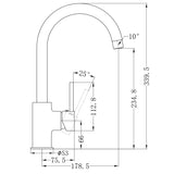 Dolce Kitchen Mixer Gooseneck Gun Metal