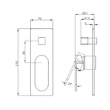 Ecco Shower Mixer With Divertor Brushed Nickel