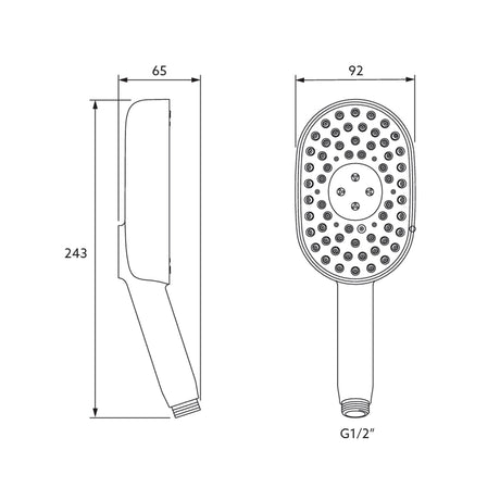 Statement™ Oblong Hand Shower Polished Chrome 26284T-G-CP
