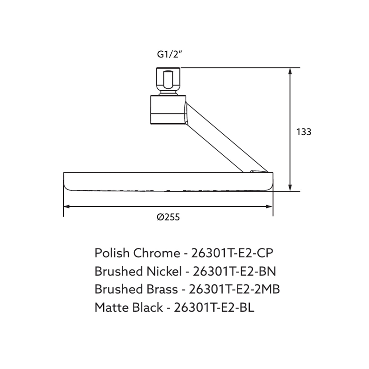 Statement Open Rain Iconic Rainhead Brushed Brass 26301T-E2-2MB