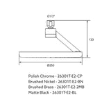 Statement Open Rain Iconic Rainhead Brushed Brass 26301T-E2-2MB