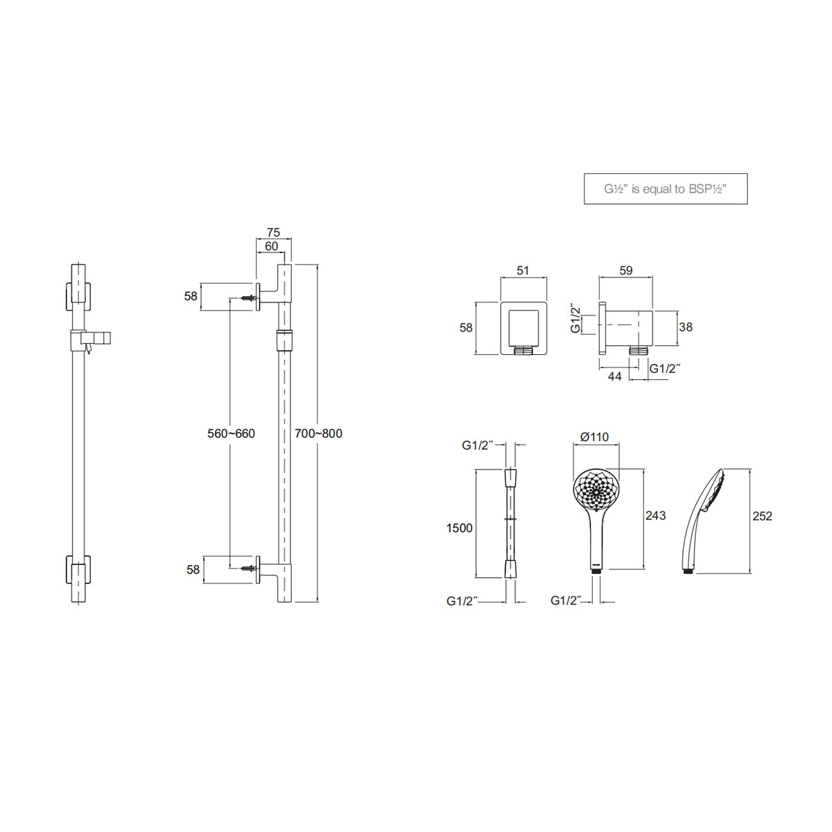 Renew Slide Shower  Organic