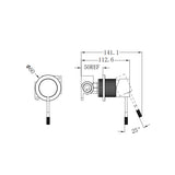 Opal Shower Mixer 60mm Plate Brushed Gold