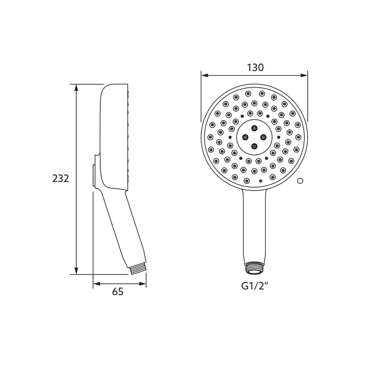 Statement™ Round Hand Shower - Brushed Gold 26282T-G-2MB