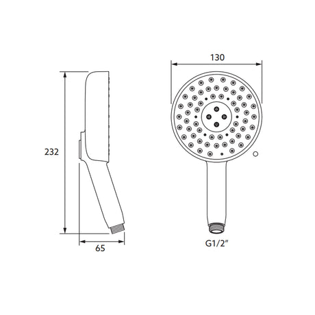 Statement™ Round Hand Shower - Brushed Nickel 26282T-G-BN