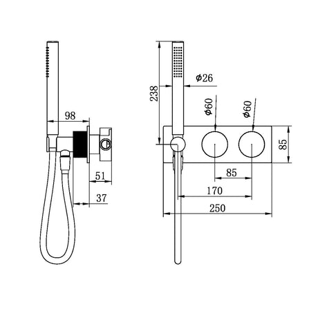 Opal Progressive Shower System Brushed Bronze