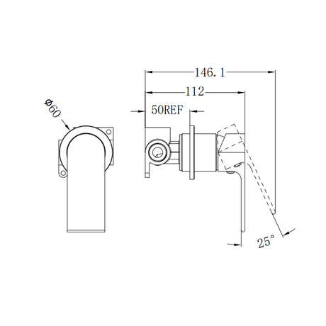Bianca Shower Mixer 60mm Plate Chrome