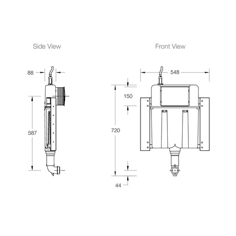 Mechanical In Wall Cistern Wall Faced
