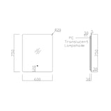 24"× 30" Frameless LED Backlit Mirror Single-Touch Dimmer Switch & Defogger 45° Wall-Mounted