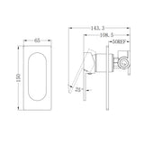 Ecco Shower Mixer Brushed Nickel
