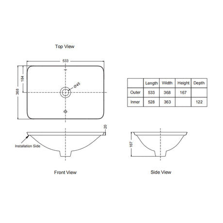 Rectangular Wading Pool Basin
