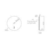 Φ24" Frameless LED Backlit Round Mirror Single-Touch Dimmer Switch & Defogger 45° Wall-Mounted