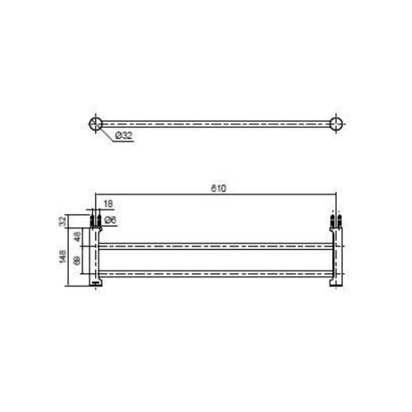July/Viteo 24" Double Towel Bar