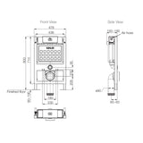 Hydro-Tower 200 in-wall tank with frame (low height)