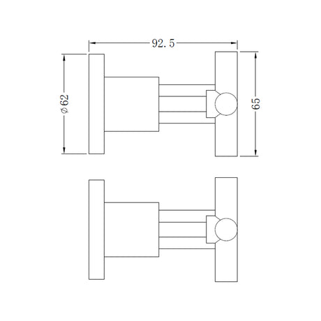 X Plus Wall Tops Assembly Matte Black