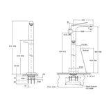 Avid FM Bath Filler with Mounting Plate Titanium 21359A-TT