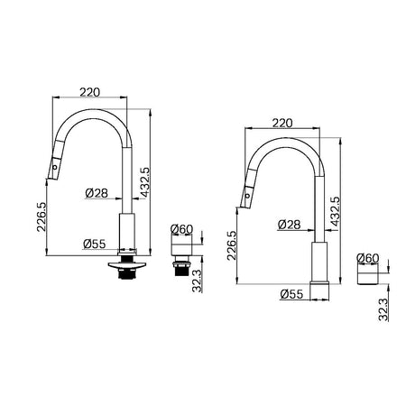 Kara Progressive Pull Out Kitchen Set Brushed Nickel